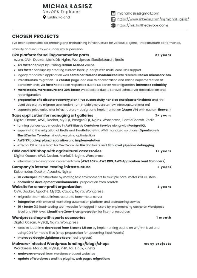 Michał Łasisz - CV EN - Page 2