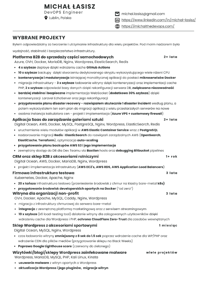 Michał Łasisz - CV PL - Page 2